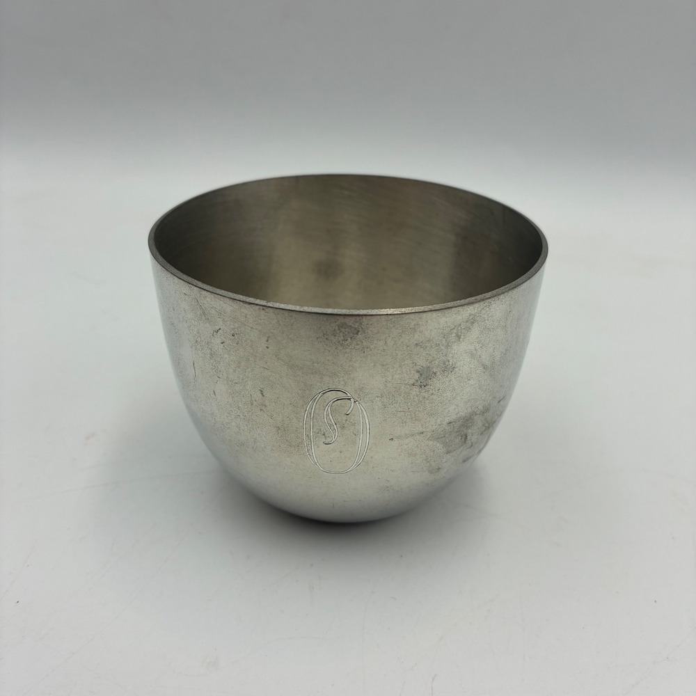 Kirk Stieff Pewter Monticello Jefferson Cup P50 Monogram O Silver Tone 2.5in